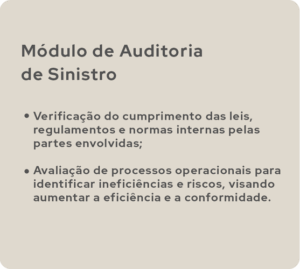 modulos de assessoria em gestao de sinistro